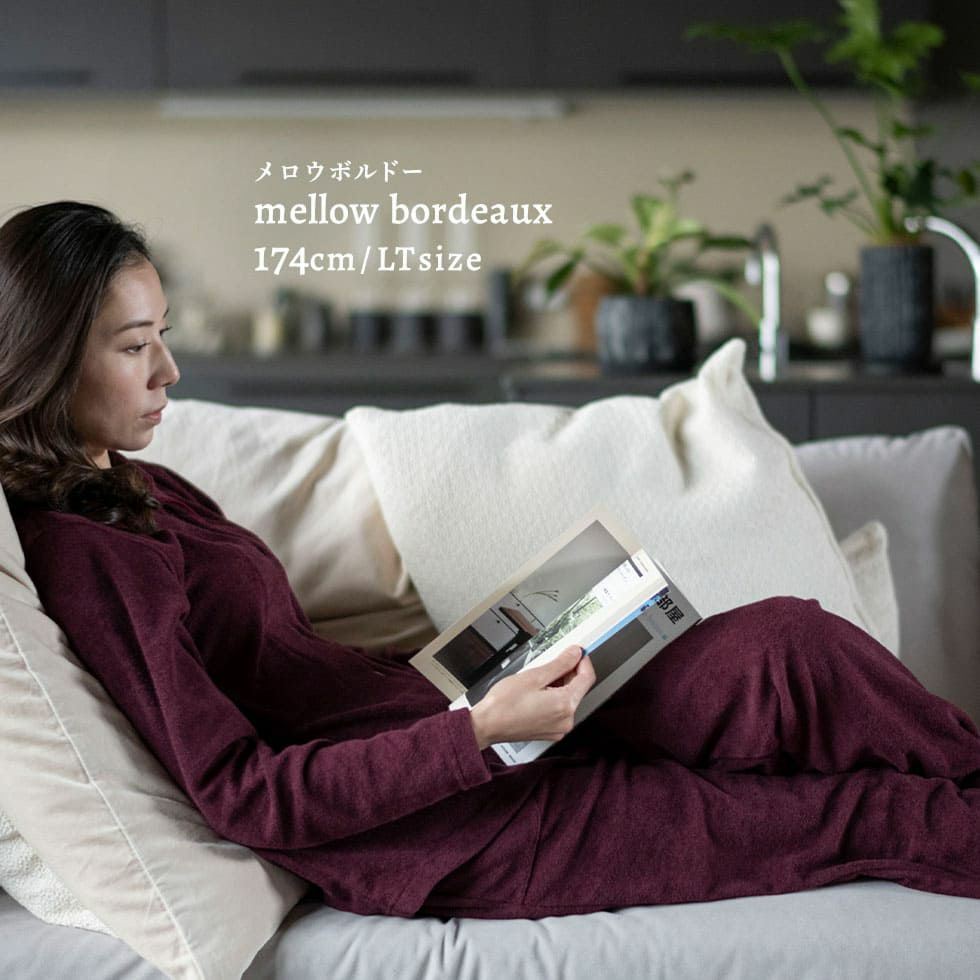 女性モデル身長：174cm LTサイズ メロウボルドー着用