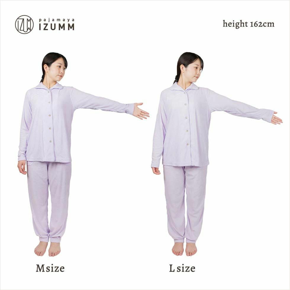 女性モデル身長：162cm Mサイズ・ Lサイズ比較