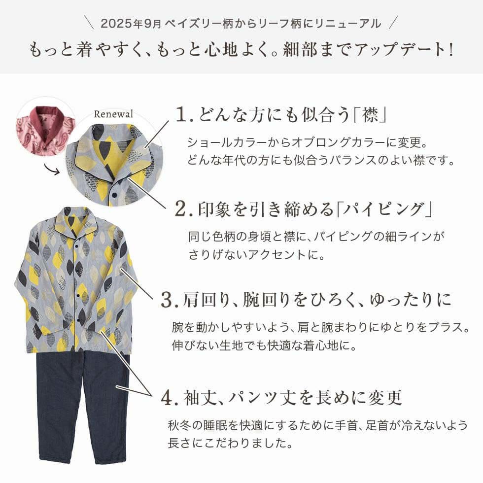 もっと着やすく、もっと心地よく。細部までアップデート