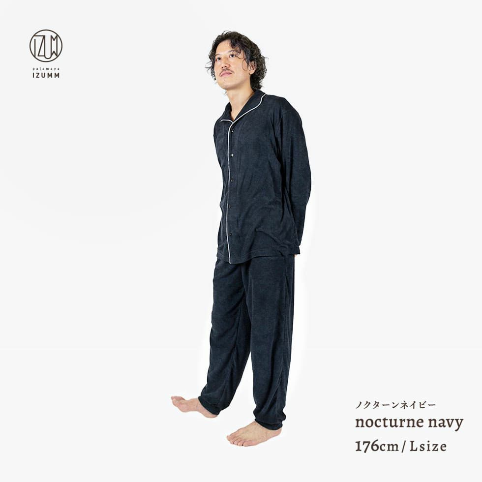 男性モデル身長：176cm Lサイズ ノクターンネイビー着用