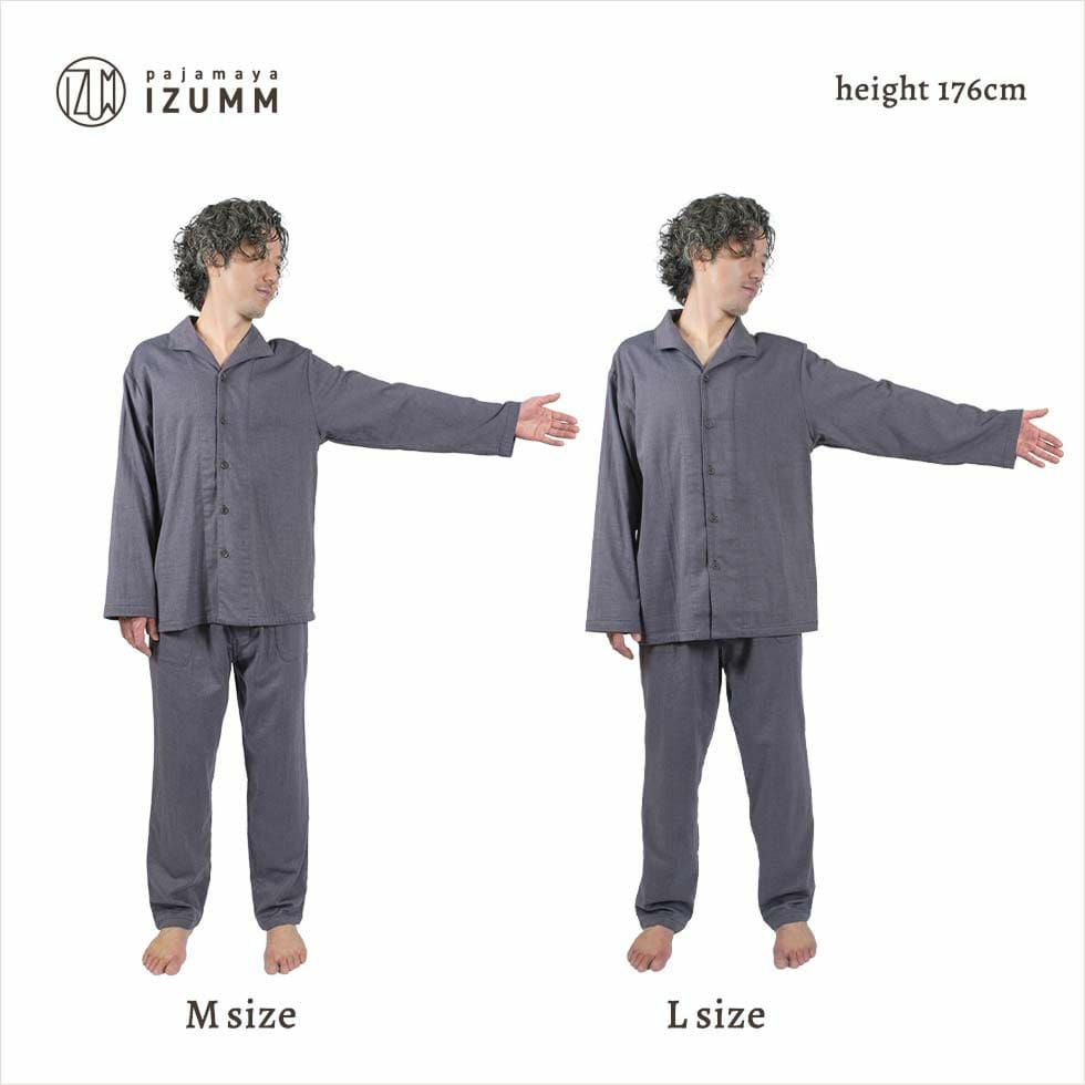 男性モデル身長：176cm Mサイズ・ Lサイズ比較