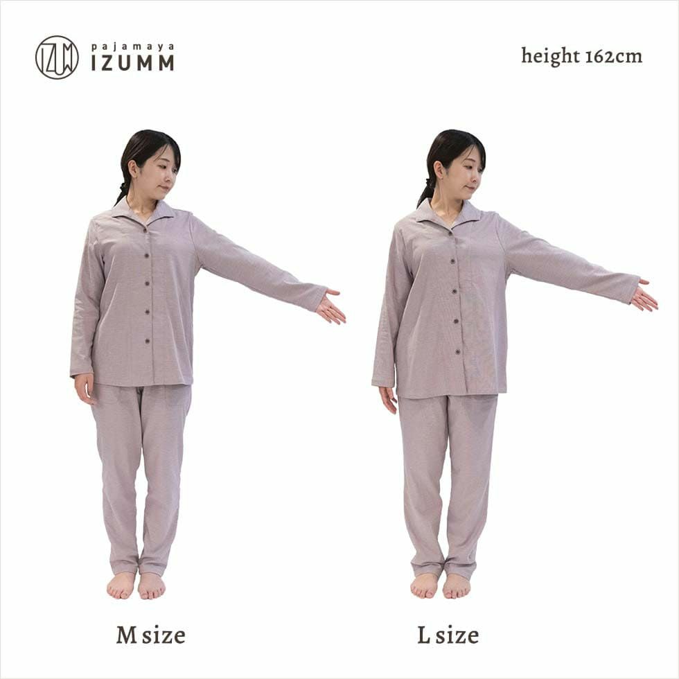 女性モデル身長：162cm Mサイズ・ Lサイズ比較