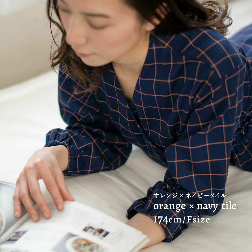 オレンジ×ネイビータイル 174cm Fsize