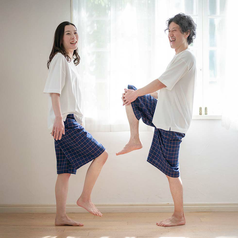 サラッとはけてのびのび動ける2重ガーゼのハーフパンツ