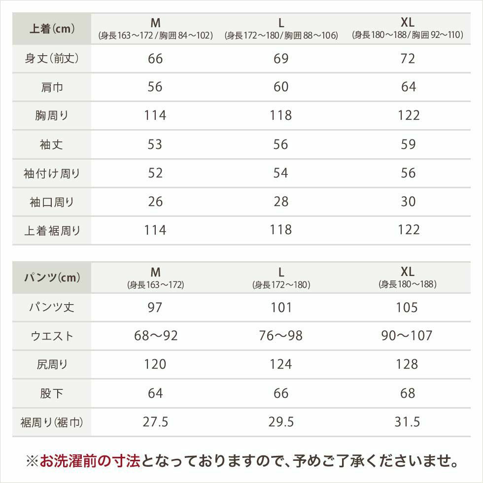 サイズ表