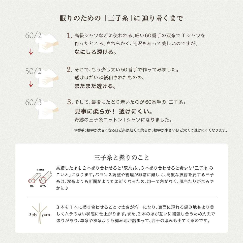 眠りのための「三子糸」に辿り着くまで