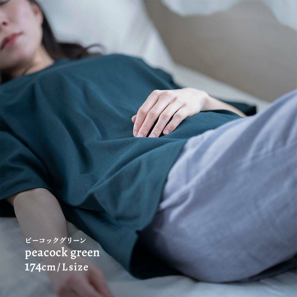 女性モデル身長：174cm Lサイズ ピーコックグリーン着用