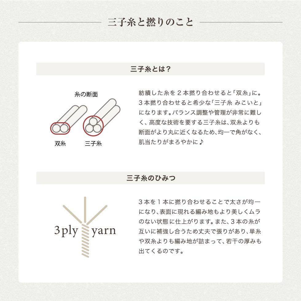 三子糸と撚りのこと