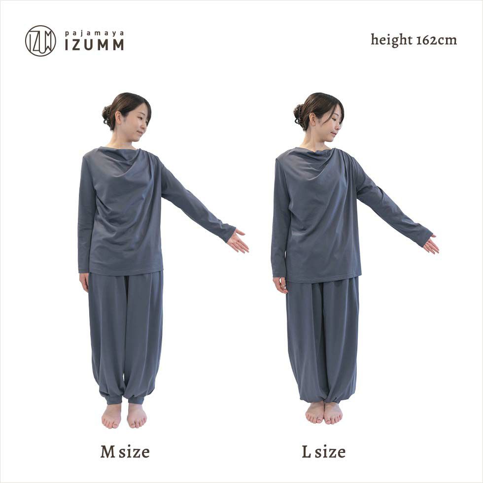 女性モデル身長：162cm Mサイズ・Lサイズ比較