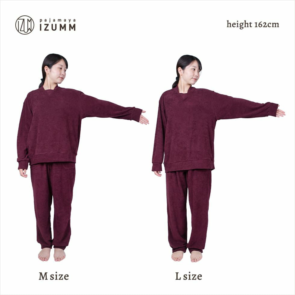 女性モデル身長：162cm Mサイズ・ Lサイズ比較